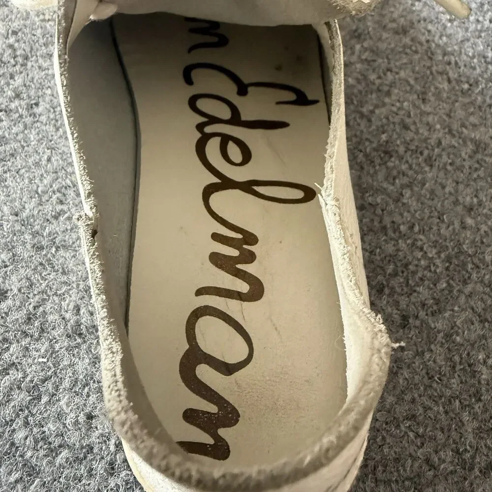 Sam Edelman Poppy Pebbled Leather Low Top Sneaker Women Minimalist Athletic